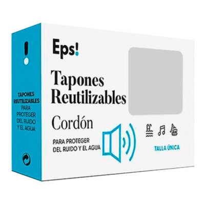 Tapones de silicona reutilizables cordon eps! 2 unidades