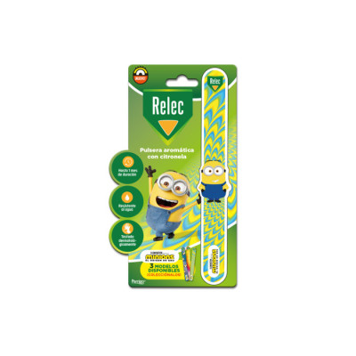 Relec pulsera aromatica 1 unidad minion estampado azul