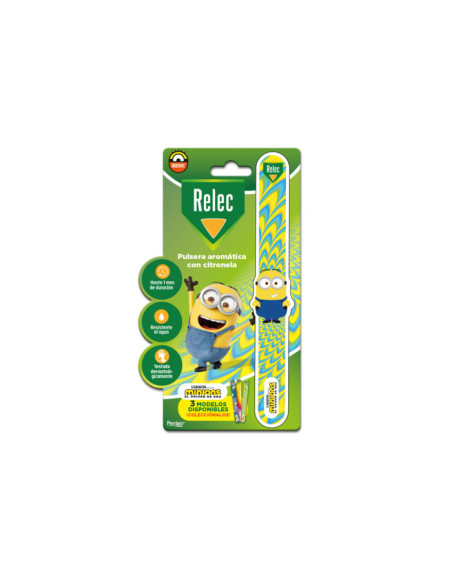 Relec pulsera aromatica 1 unidad minion estampado azul