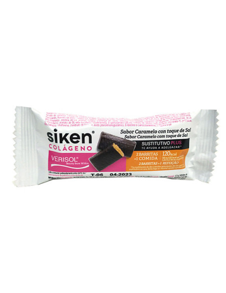 Siken sustitutivo colageno barrita 1 barrita 40 g sabor caramelo