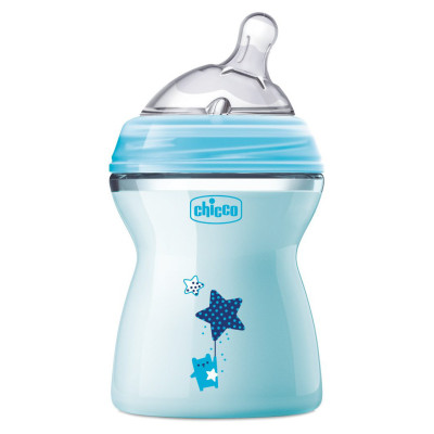 Biberon plastico t silicona chicco naturalfeelin azul 2m+... 2