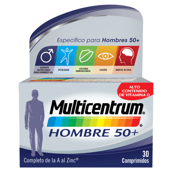 MULTICENTRUM HOMBRE 50+ 30 COM