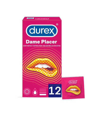 Durex Preservativos Dame Placer Con Puntos Y...