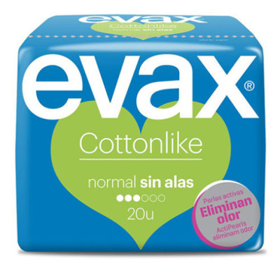COMPRESAS EVAX COTTONLIKE NORMAL 20 UND