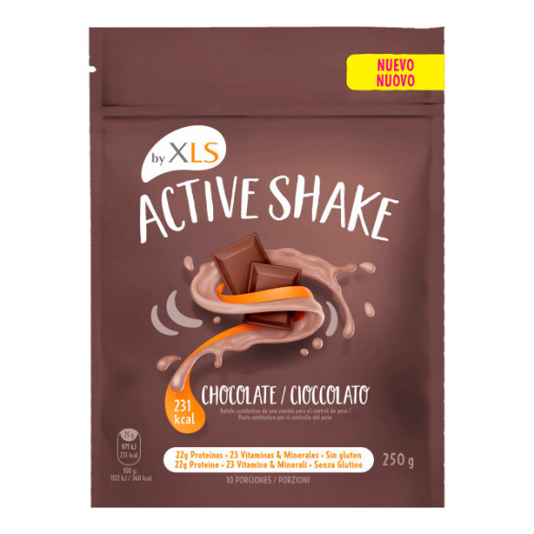 ACTIVE SHAKE BY XLS BATIDO SUSTITUTIVO POLVO 1 ENVASE 250 G SABOR CHOCOLATE
