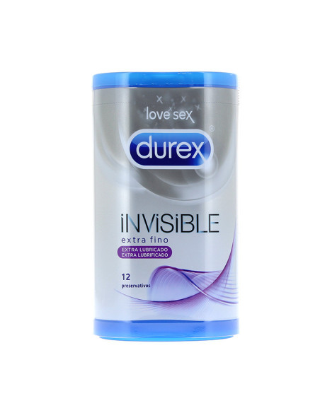 Durex Preservativos Invisibles Extra Lubricados - 12 Condones