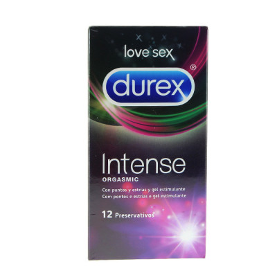 Durex Preservativos Intense Con Puntos Y Estrías Y Gel...