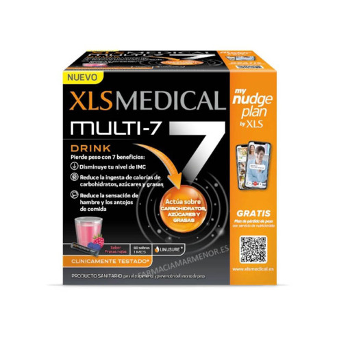 XLS MEDICAL MULTI 7 DRINK 60 SOBRES SABOR...