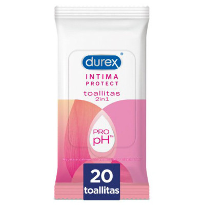 Durex Intima Protect Toallitas Íntimas 2In1, Fórmula...