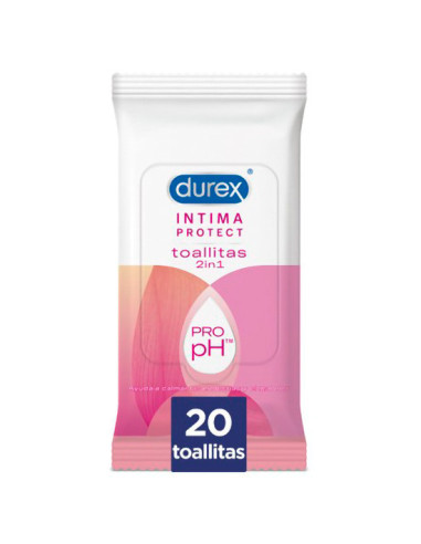 Durex Intima Protect Toallitas Íntimas 2In1,...
