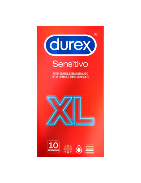 Durex Preservativos Sensitivo Suave Para Mayor Sensibilidad Talla Xl - 10 Condones