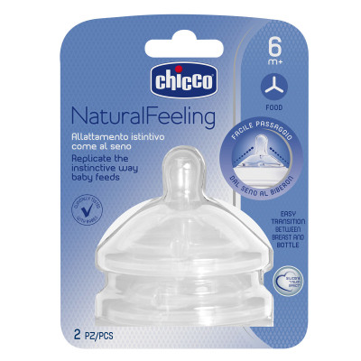 Tetina chicco natfeelpap6m+ 2u
