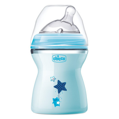 Biberon plastico t silicona chicco naturalfeelin azul 2m+...